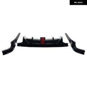 ジープ リア バンパー ディフューザー LED 付きグランド チェロキー SRT モデル 4 排気 2014-2022/ トラック ホーク 2018-2022 - Glossy　Black