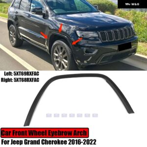 ジープ 2016-2022 グランド チェロキー 前輪アイブロウアーチフェンダーフレアモールド トリム 左右 5XT69RXFAC 5XT68RXFAC - Left