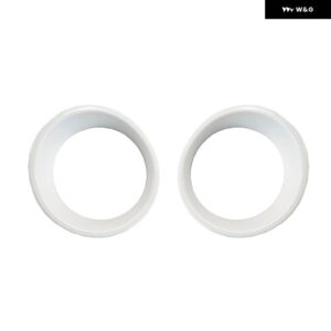 ジープ 2個 カーアクセサリー ヘッドライト リングカバー 装飾 ラングラー JL 2024 ABS 外装 フロント トリム カーボンルック - White