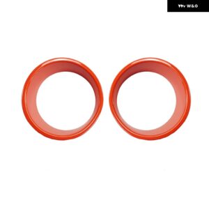 ジープ 2個 カーアクセサリー ヘッドライト リングカバー 装飾 ラングラー JL 2024 ABS 外装 フロント トリム カーボンルック - Red