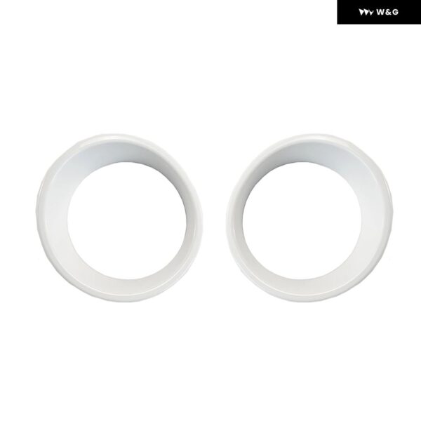ジープ ラングラー JL 2024 2個 カーアクセサリー ヘッドライト リングカバー 装飾 ABS 外装 フロント トリム カーボンルック - Style