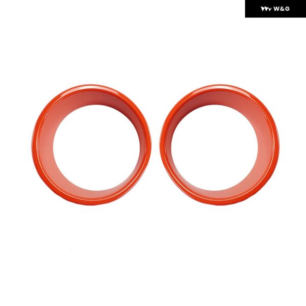 ジープ ラングラー JL 2024 2個 カーアクセサリー ヘッドライト リングカバー 装飾 ABS 外装 フロント トリム カーボンルック - Style
