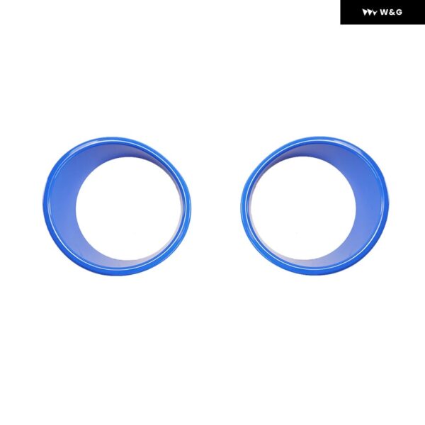 ジープ ラングラー JL 2024 2個 カーアクセサリー ヘッドライト リングカバー 装飾 ABS 外装 フロント トリム カーボンルック - Style