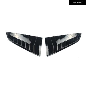 シボレー 2個 リアウィンドウルーバーシャッター 2014-2019 コルベット C7 スクープカバー サイドベント トリム シングレー Z51 - Glossy Black