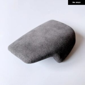アウディ 黒パンチングレザーセレクターレバー ハンドル ギア シフト ノブハンドボールカバー A4 B9 A5 Q7 Q5 2016-19 - 2