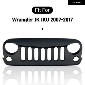 ジープ フロント レーシンググリル グリル ラングラー JK 2007-2017 メッシュマスクカバー 自動グリル 外装 車アクセサリー - TYPE　C