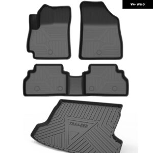 シボレー インテリア オートアクセサリー トラッカー TRAX 2019-23 フロアマットリア トランク マット車部品 TPE 3D マット - Floor Trunk Mats