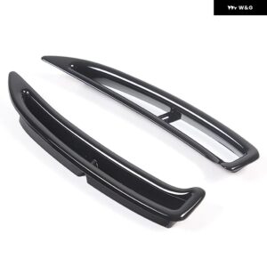 シボレー コルベット C6 2005-2013 ABS カーボン車リアサイドフェンダー吸気フレーム トリム カバー カーアクセサリー - black
