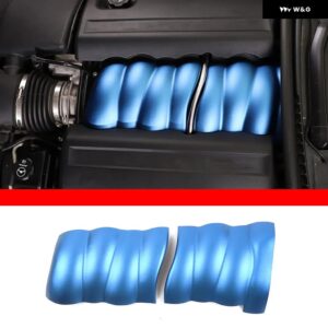 シボレー コルベット C6 2005-2013 合金 赤 エンジン 吸気カバー トリム ステッカー カーアクセサリー - blue