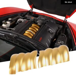 シボレー コルベット C6 2005-2013 合金 赤 エンジン 吸気カバー トリム ステッカー カーアクセサリー - Yellow