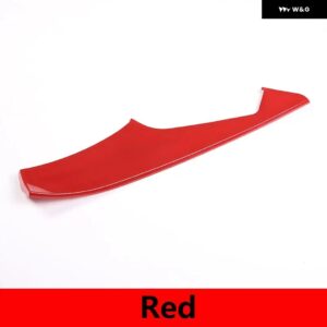 シボレー コルベット C7 2014-19 ABS マットブラックメインドライバーのインナードア パネル カバー ステッカー トリム ステッカー - red