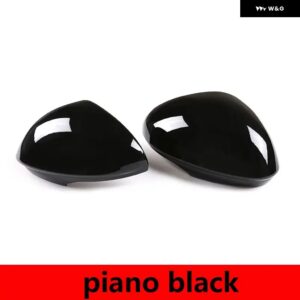 アルファロメオ ジュリア 2017-20 ABS カーボン/黒バック ミラー カバー トリム ステッカー 外装 カーアクセサリー - Piano Black