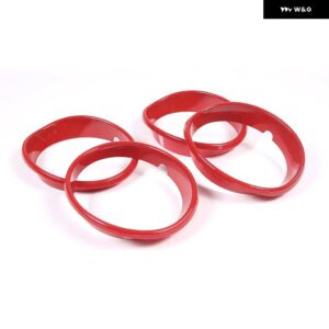 シボレー コルベット C6 2005-2013 ABS マットブラック/カーボン テールライト トリム リングカバー トリム ステッカー カーアク - red
