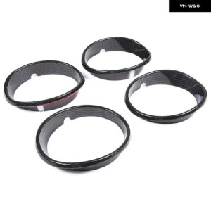 シボレー コルベット C6 2005-2013 ABS マットブラック/カーボン テールライト トリム リングカバー トリム ステッカー カーアク - carbon fiber