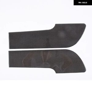 アウディ A8 D3 2004 - 2012 ドアアンチキック パネル 装飾 ステッカー カーボン インテリア アクセサリー 2個 - carbon fiber