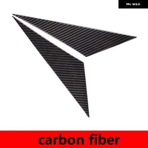 シボレー コルベット C6 2005-2013 ソフトカーボン A ピラー 三角カバー トリム ステッカー カーアクセサリー - carbon fiber