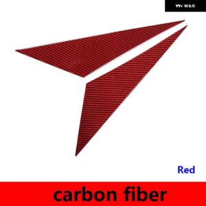 シボレー コルベット C6 2005-2013 ソフトカーボン A ピラー 三角カバー トリム ステッカー カーアクセサリー - Carbon Fiber2