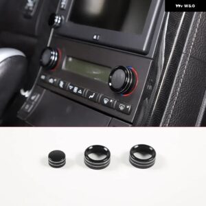 シボレー コルベット C6 2005-2013 合金 カー エアコン ボリュームスイッチノブカバー 装飾 アクセサリー - black