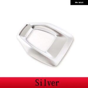 アルファロメオ STELVIO 2020 カー スタイリング ABS カーボンテクスチャセンター コンソール ギア シフト パネル カバー トリム カーアクセサリー - Silver