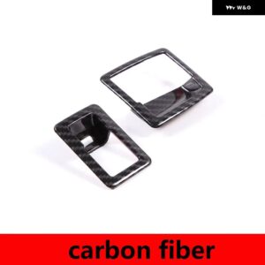 シボレー コルベット C7 2014-2019 ABS 赤/カーボンドア窓リフトスイッチフレーム カバー トリム ステッカー カーアクセサリー - carbon fiber