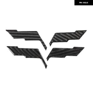 シボレー コルベット C6 2005-2013 ソフトカーボンフロント エンジン カバー バックロゴリアロゴ トリム ステッカー カーアクセサリー - carbon fiber