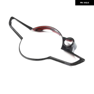 アルファロメオ ジュリア STELVIO 2020-22 ABS カーボン ステアリングホイール ボタン フレーム カバー トリム ステッカー インテリア アクセサリー - carbon fiber