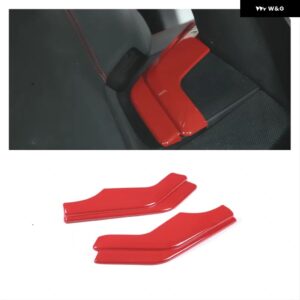 シボレー ABS 3色 選択 ダッシュボード サイド パネル トリム 装飾 カバー キット コルベット C8 スティングレイ Z51 Z06 20 - red