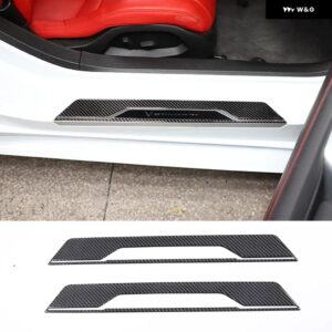 シボレー 外装 ドアシル スカッフプレート トリム プロテクター キット アクセサリー コルベット C8 スティングレイ Z51 Z06 2020 - Style A