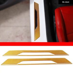 シボレー 外装 ドアシル スカッフプレート トリム プロテクター キット アクセサリー コルベット C8 スティングレイ Z51 Z06 2020 - Style E