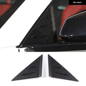 シボレー フロントウィンドウ三角カバー コルベット C8 スティングレイ コンバーチブル Z06 クーペ 2020-23 アンチバフティングウィン - ABS Carbon Look