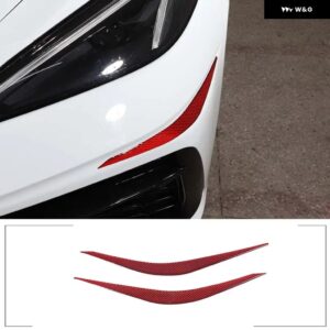 シボレー コルベット C8 スティングレイ Z51 Z06 2020-23 カーアクセサリーフロント バンパー コーナーリップ トリム キット カ - Style B