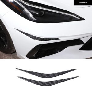シボレー コルベット C8 スティングレイ Z51 Z06 2020-23 カーアクセサリーフロント バンパー コーナーリップ トリム キット カ - Style A