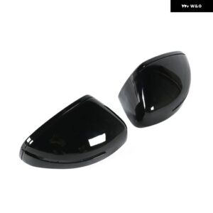 アウディ カーボンバック ミラー カバー TT TTS 2008-2014 R8 2007-2011 交換サイド ミラー キャップカバー ABS - Gloss Black