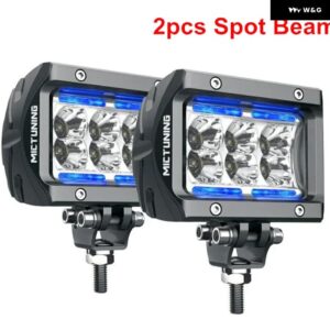 ジープ 車 LED ワーク ライトバー アンバー 周囲光 UNLIMITED-GO K1 4インチ 18W LED スポットワークランプ ATV SUV トラック ボート用 - 2pcs　18W　Spot　Beam2