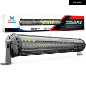 ジープ M2 22インチ LED ライトバー クワッド行スポットフラッドコンオフロード運転ワーク ライトバー 配線 ATV トラック ボート - No　Wire　Kit