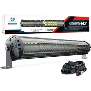 ジープ M2 22インチ LED ライトバー クワッド行スポットフラッドコンオフロード運転ワーク ライトバー 配線 ATV トラック ボート - With　Wire　Kit