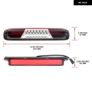 シボレー 99-07 シルバラード GMC シエラ 1500 2500 3500 HD クラシック LED センターハイ マウント サードブレーキ - Red Lens