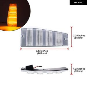 ジープ スモーク LED コーナー パーキング フェンダーサイド マーカーライト 交換用 チェロキー XJ 1984-1990-96 - clear　amber