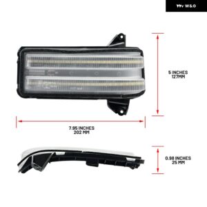 シボレー シルバラード/GMC シエラ 2500HD 3500HD 2020 + スイッチバックダイナミック LED 牽引 ミラー ウィンカーライ - Clear Lens