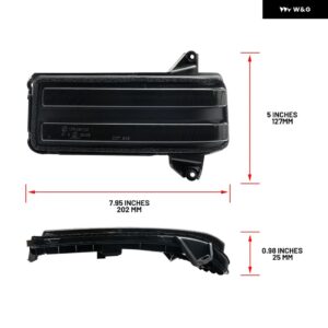 シボレー シルバラード/GMC シエラ 2500HD 3500HD 2020 + スイッチバックダイナミック LED 牽引 ミラー ウィンカーライ - Smoked Lens