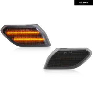 ジープ スイッチバック LED フェンダーベント 装飾 ランプラングラー JL JLU グラディエーター JT 2018-2023 DRL パーキング ウインカーウインカー - smoked　fender　marker