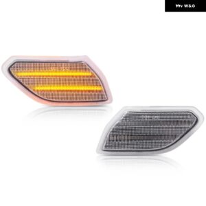 ジープ スイッチバック LED フェンダーベント 装飾 ランプラングラー JL JLU グラディエーター JT 2018-2023 DRL パーキング ウインカーウインカー - clear　fender　marker