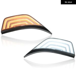 ジープ スイッチバック LED フェンダーベント 装飾 ランプラングラー JL JLU グラディエーター JT 2018-2023 DRL パーキング ウインカーウインカー - clear　vent　light