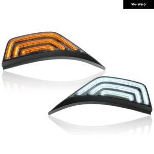 ジープ スイッチバック LED フェンダーベント 装飾 ランプラングラー JL JLU グラディエーター JT 2018-2023 DRL パーキング ウインカーウインカー - smoked　vent　light