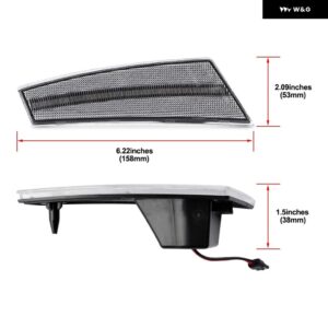 ジープ 2X スモークフロント バンパー LED フェンダーサイド マーカーライト リバティ/ チェロキー KK 2008-2012 自動 パーキング ウィンカーランプ - clear　lens