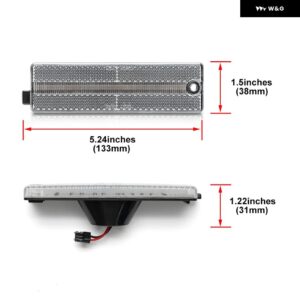 シボレー ユーロスモークフロント バンパー LED フェンダーサイド マーカーライト カマロ 1993-2002 ダイナミックウィンカー /DRL - Clear R Side Marker