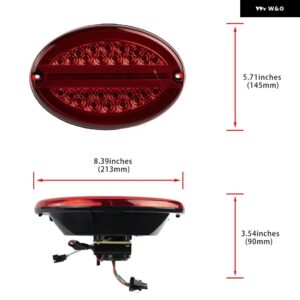 シボレー 4X ユーロスタイル スモーク LED テールブレーキストップ/ウインカー/ドライビング パーキング ライトアセンブリキット コルベット - Red Lens