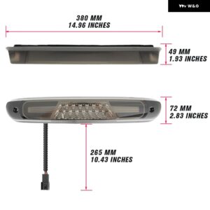 シボレー 2007-2013 シルバラード GMC シエラ 1500 2500HD 3500HD LED ハイ マウント サード 3RD ブレーキ - Smoked Lens