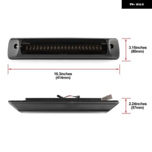 シボレー ユーロスモークホワイト/レッド LED ストロボサード 3RD ブレーキライトカーゴルーフ ランプ コロラド GMC キャニオン 201 - Smoked Lens