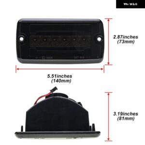 ジープ 1997-2006 ラングラー TJ OEM 交換 バンパー ウィンカーキット LED シーケンシャルサイドシグナル/ホワイト DRL ランニング パーキング ライト - smoked　lens